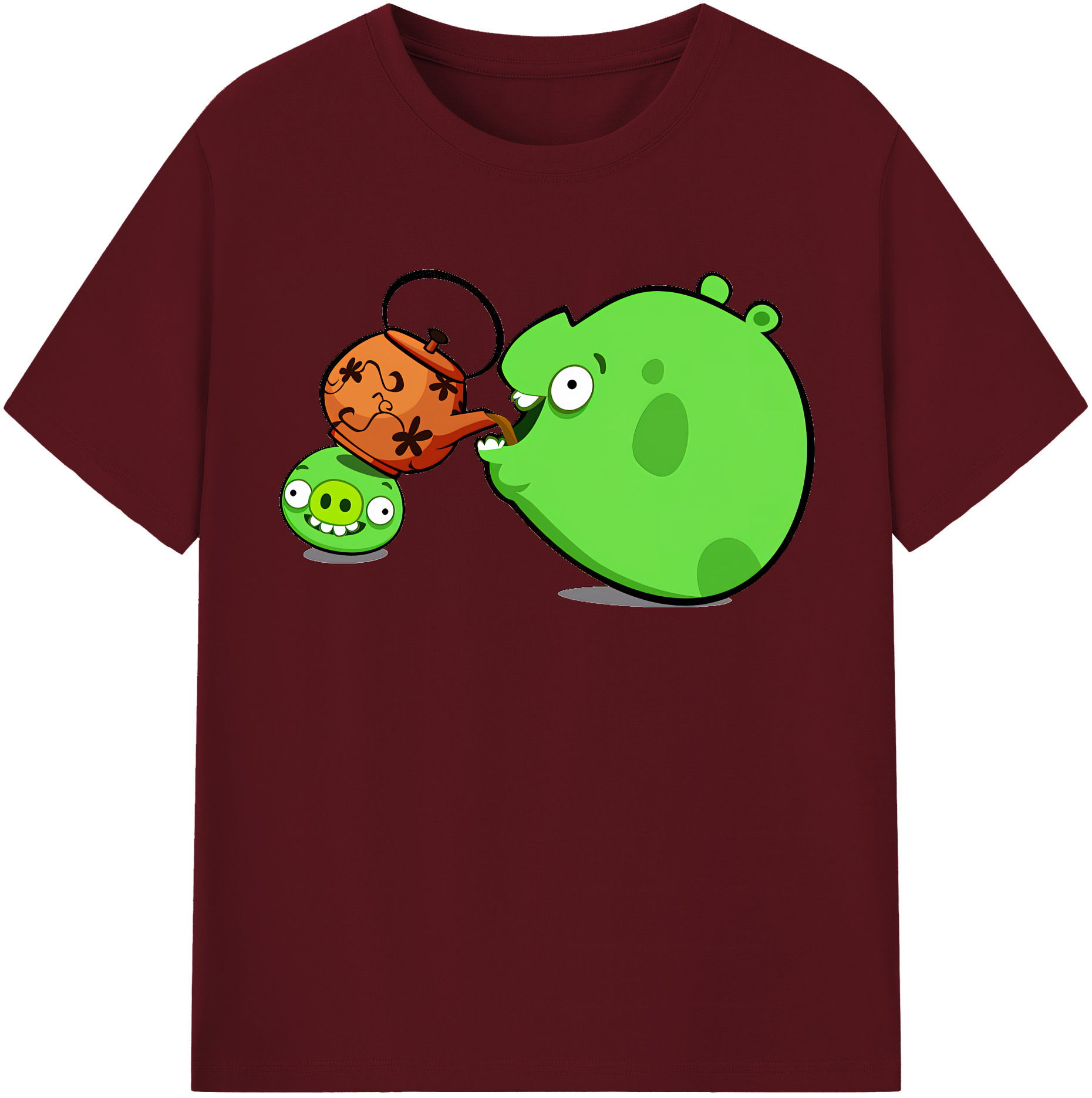 （画像用） Angry Birds アングリーバード 綿100％半袖Tシャツ（フロントプリント）
